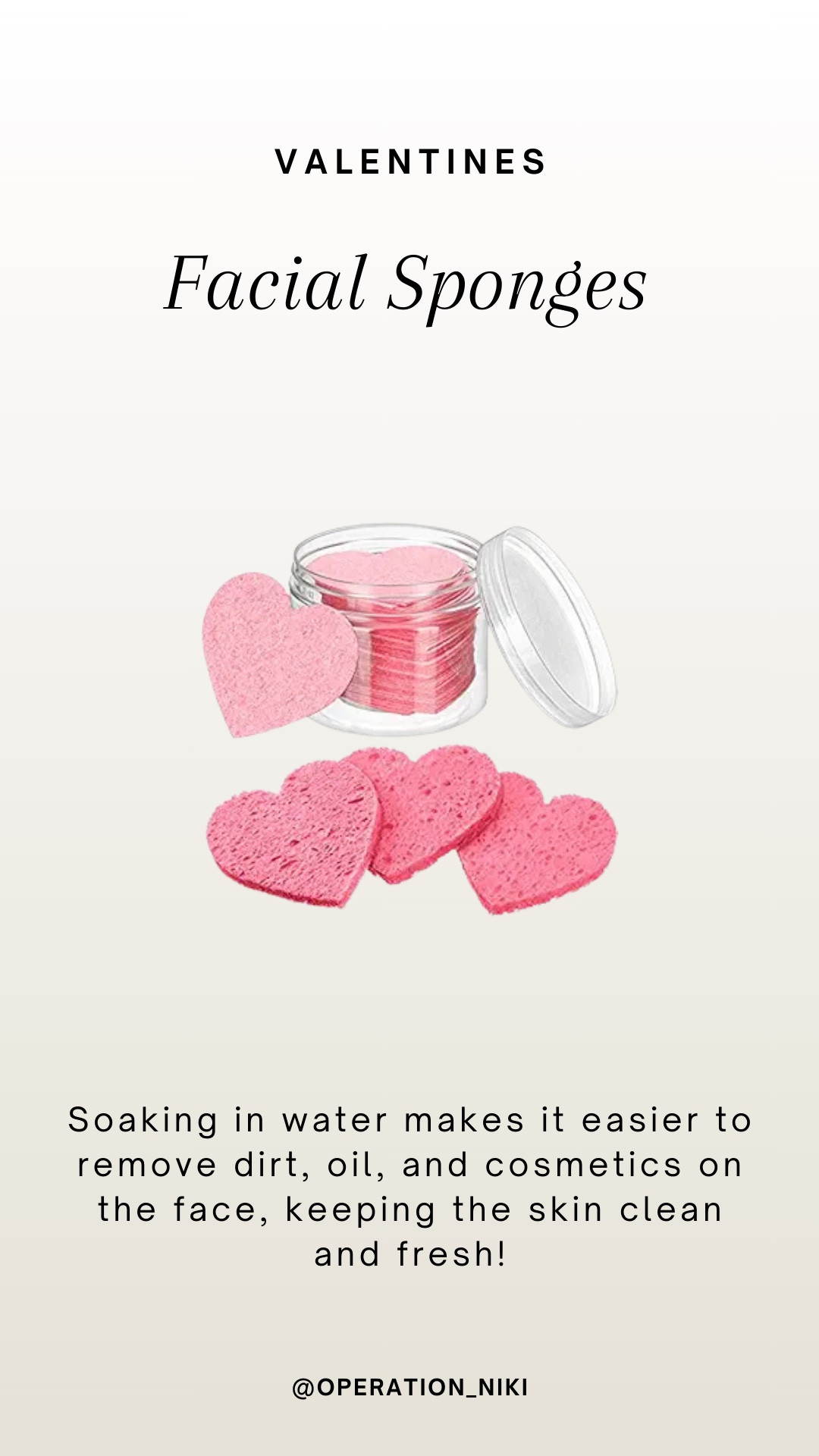 How cute are these heart-shaped facial sponges? 💕 The perfect little addition to my skincare routine—gentle, effective, and, of course, totally adorable. Because self-care should always come with a touch of fun! ✨

Follow for more @OPERATION_NIKI on IG, TikTok, & Facebook sahm, home essentials, mom hacks, organized home, mom must haves, cleaning tips, organization, bedroom clean, cleaning, organization, cleaning tools, mattress vacuum, house odors, house spray, christmas gifts, fall outfit inspo, holidays, cleaning, motivation, clean with me, cleaning tips, scrub daddy, self care, morning skincare routine, Valentine’s Day, gift ideas

#LTKBeauty #LTKTravel #LTKGiftGuide