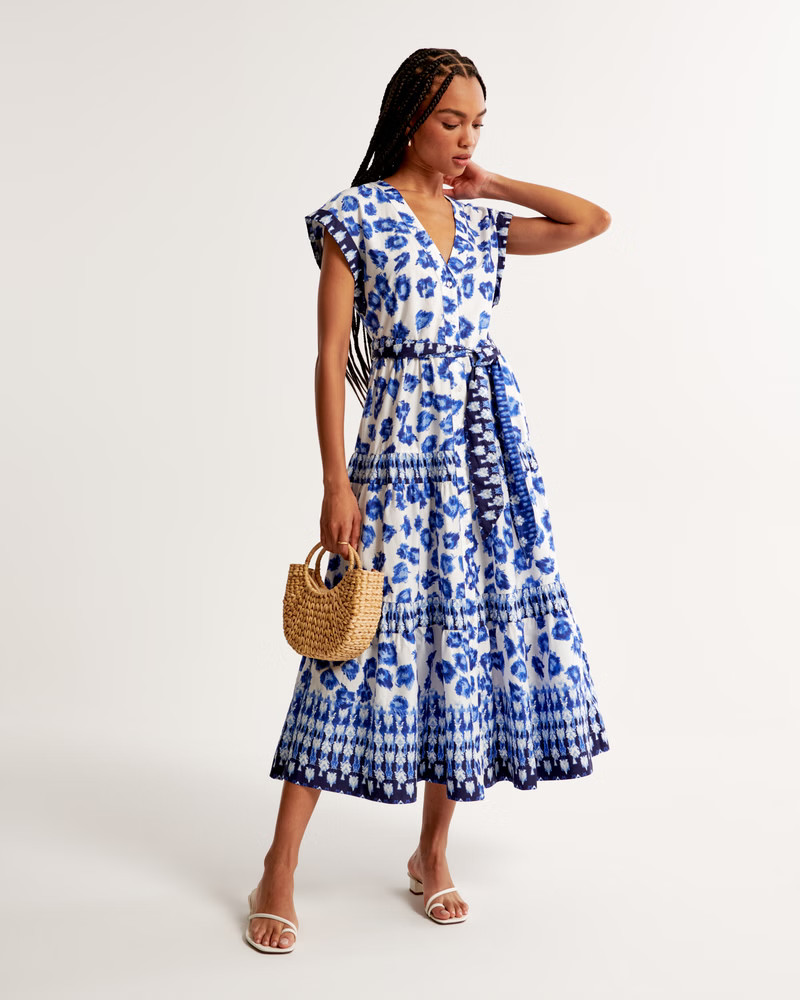 Tie Maxi Dress | Abercrombie & Fitch (US)