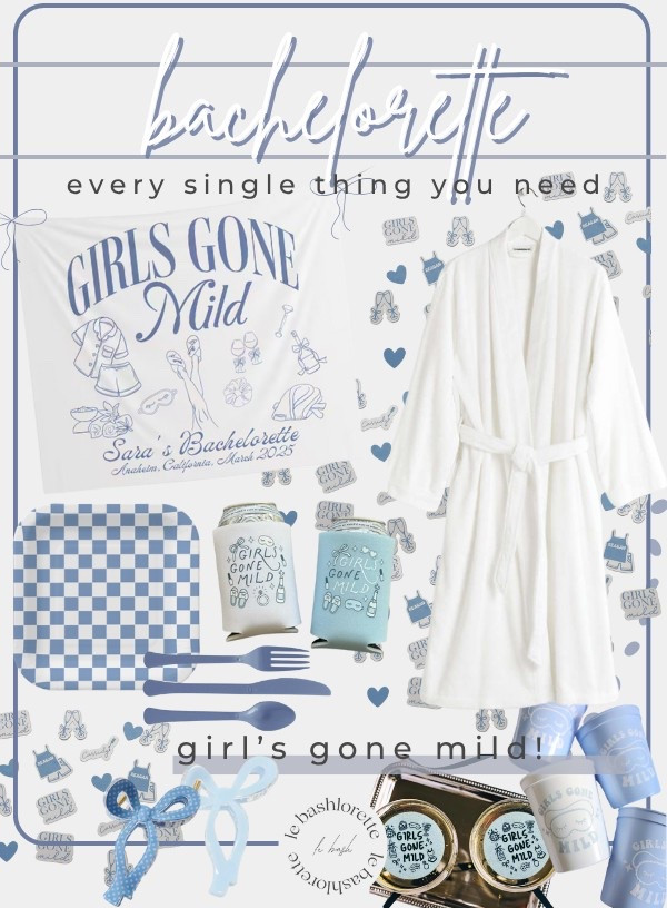 Bachelorette Party: Girl’s Gone MILD 🩵🧘🤍🫧🛌💌



#LTKWedding #LTKSummerEdit #LTKParties