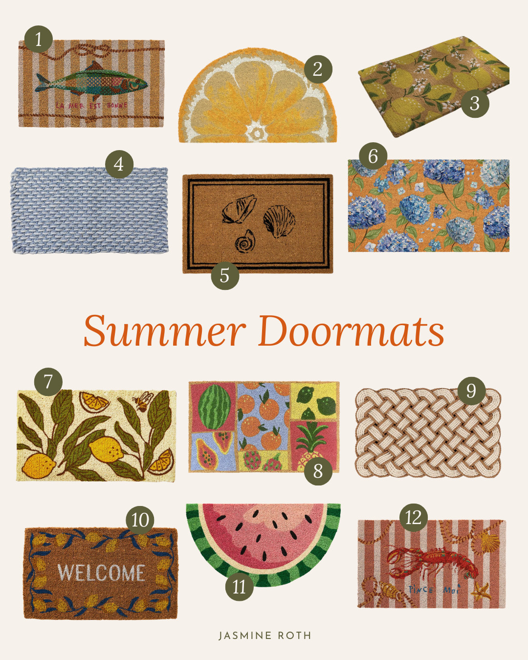 Summer Inspired Doormats 

 #LTKSummerEdit #LTKU #LTKHome