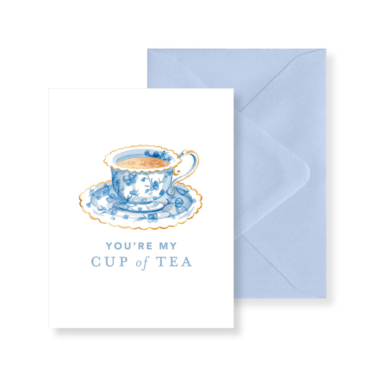 You're My Cup of Tea Watercolor Valentine's Day Greeting Card — Simply Jessica Marie | Simply Jessica Marie