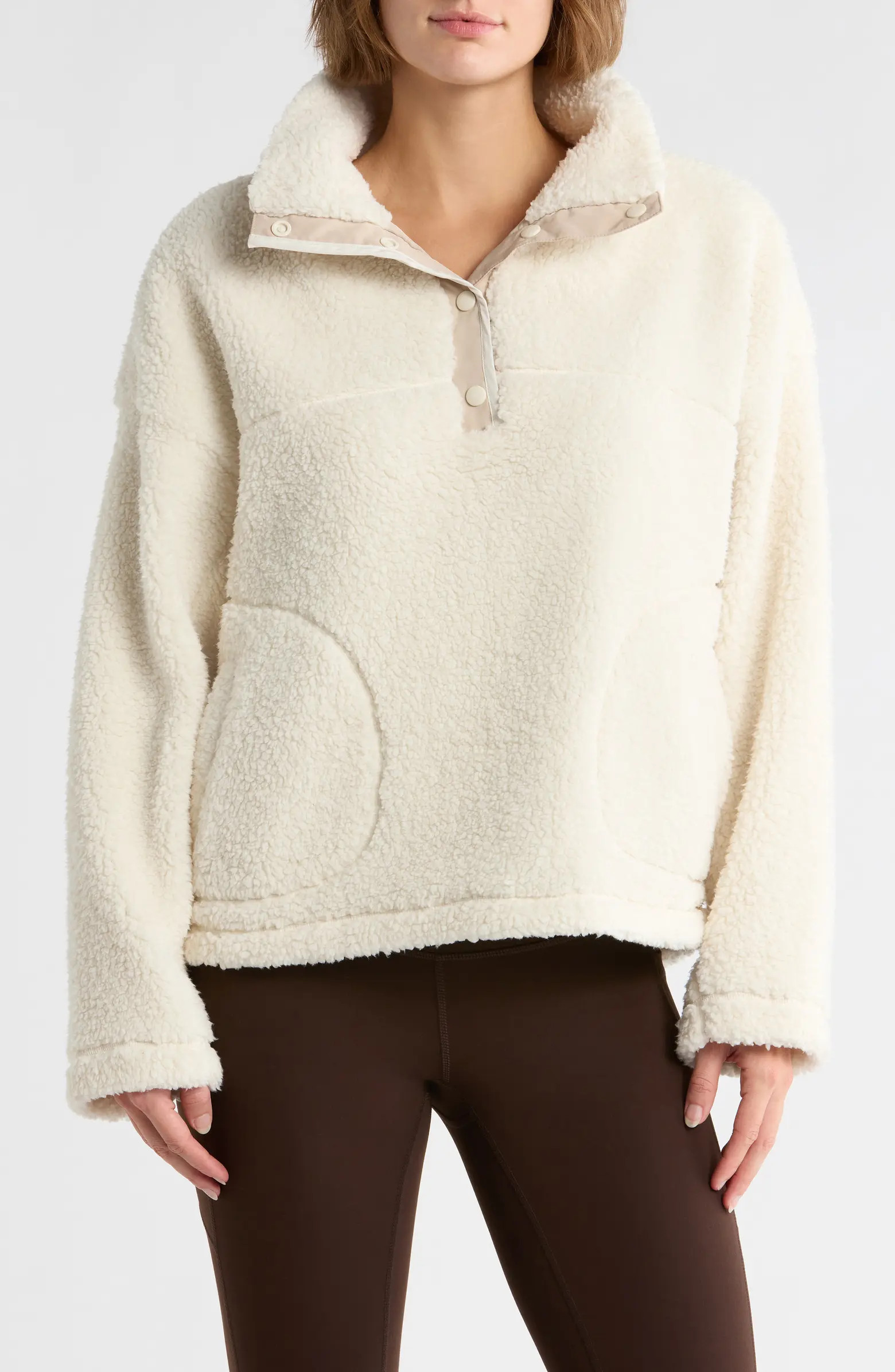 Z by Zella High Pile Fleece Pullover | Nordstromrack | Nordstrom Rack