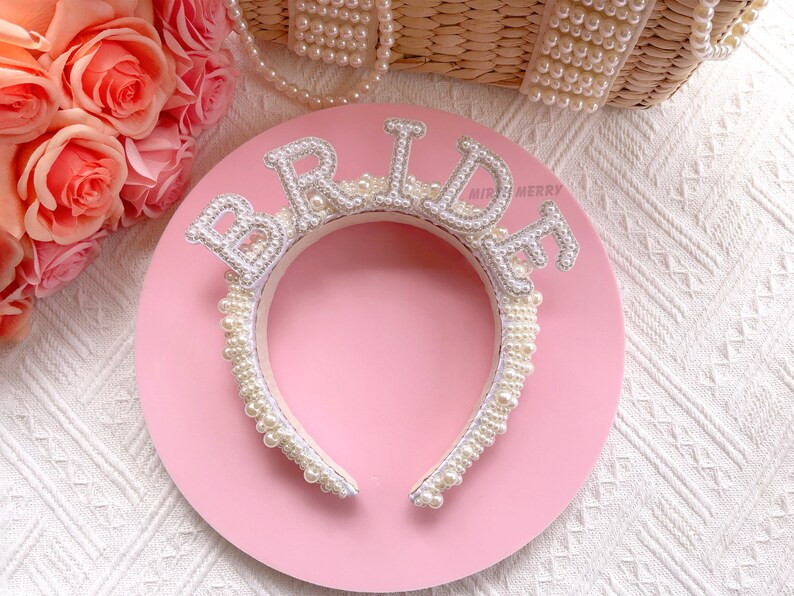 Hens Party Decorations Bride Headband Bride Pearl Headband - Etsy Canada | Etsy (CAD)