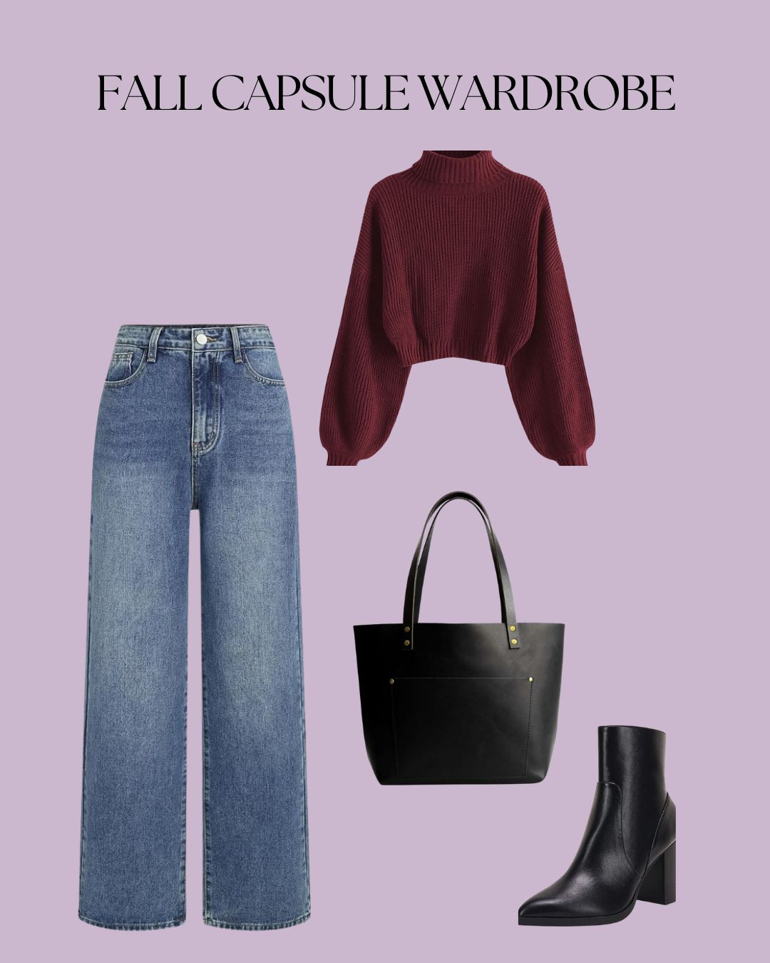 Wine tones + worn-in denim = fall perfection 🍷🍂 Styled this red wine cropped turtleneck with classic straight-leg jeans and my fave pointed ankle boots. The Portland Leather tote pulls it all together — stylish, functional, and built to last. 

 #LTKSeasonal #LTKStyleTip #LTKautumn