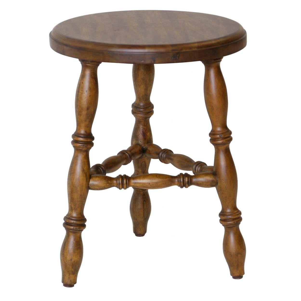 Lavinia Turned Leg Stool (short) | Magnolia