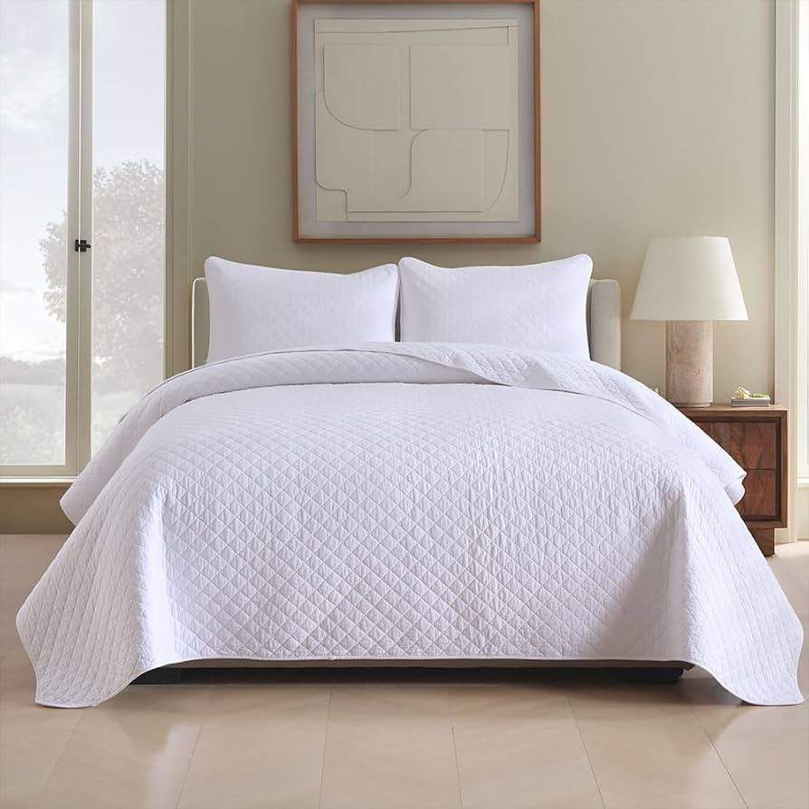 Cotton Quilt Bedding Sets Queen Size, 3 Pieces Reversible Lightweight Coverlets Comforters Bedspr... | Amazon (US)