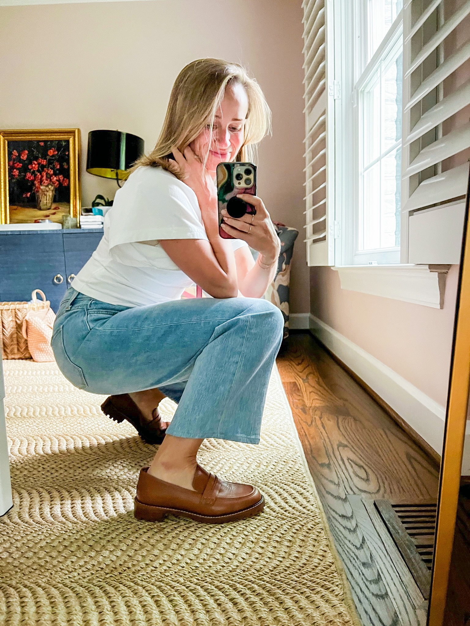 These The Corinne Lugsole Loafers by Madewell are a great option for a chunkier sole. I wear my true size 6.5. 