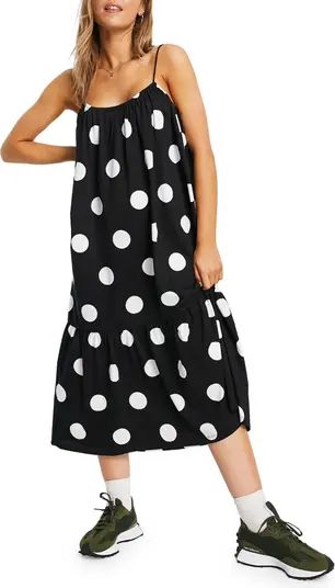 Polka Dot Cotton Midi Dress | Nordstrom