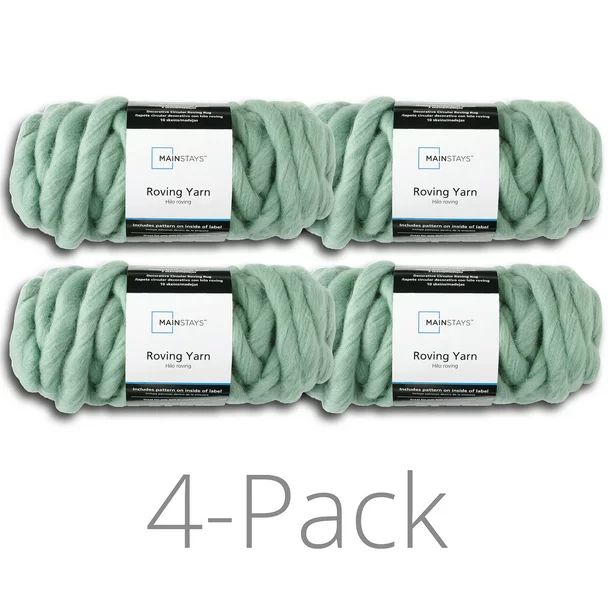 Mainstays 26 yd. Roving Yarn, Green Sage, 100% Acrylic, Pack of 4 | Walmart (US)