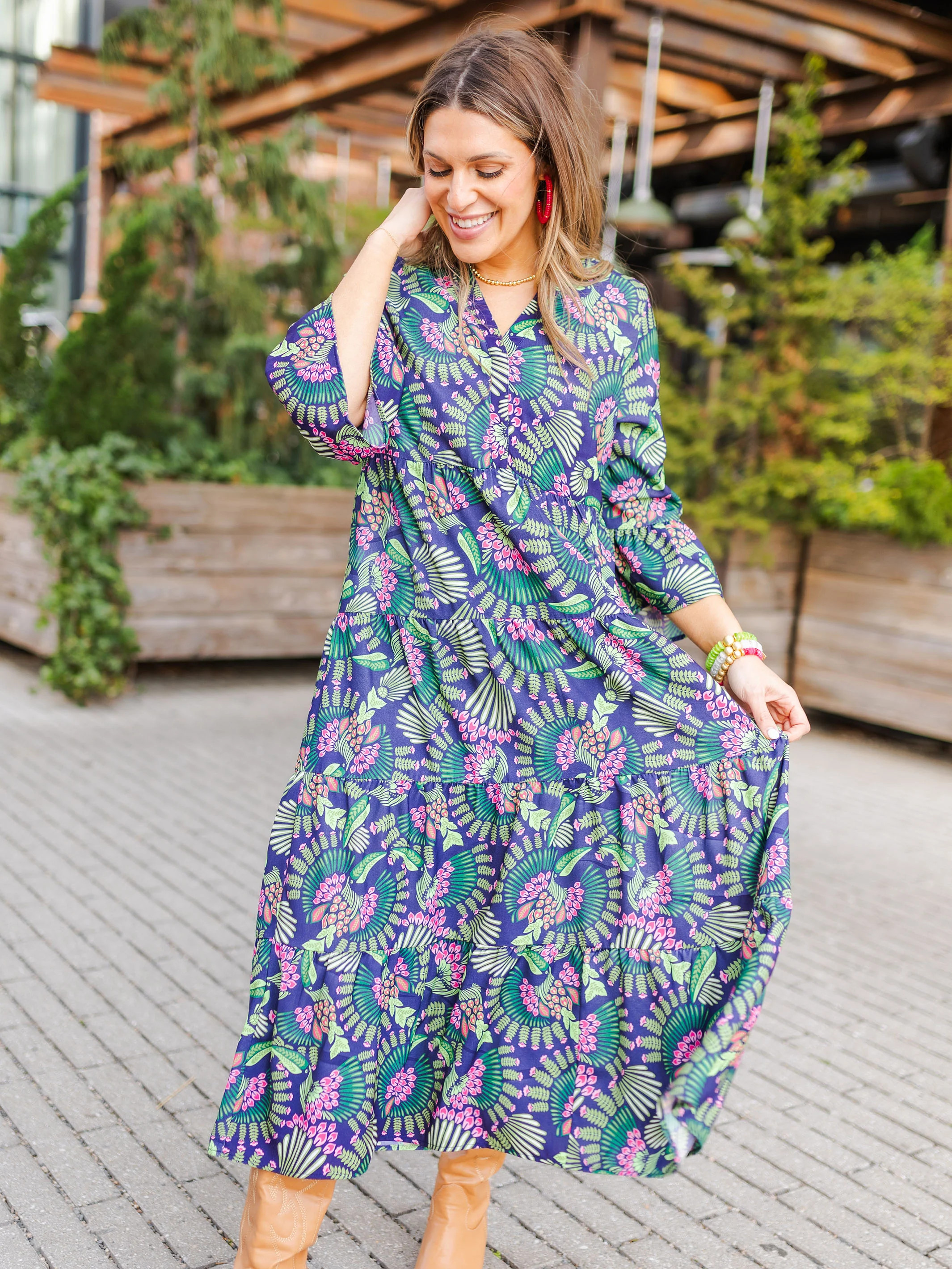 Benette Dress | Toucan Tango Navy | Michelle McDowell