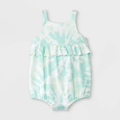 Baby Girls' Tie-Dye Romper - Cat & Jack™ Mint | Target