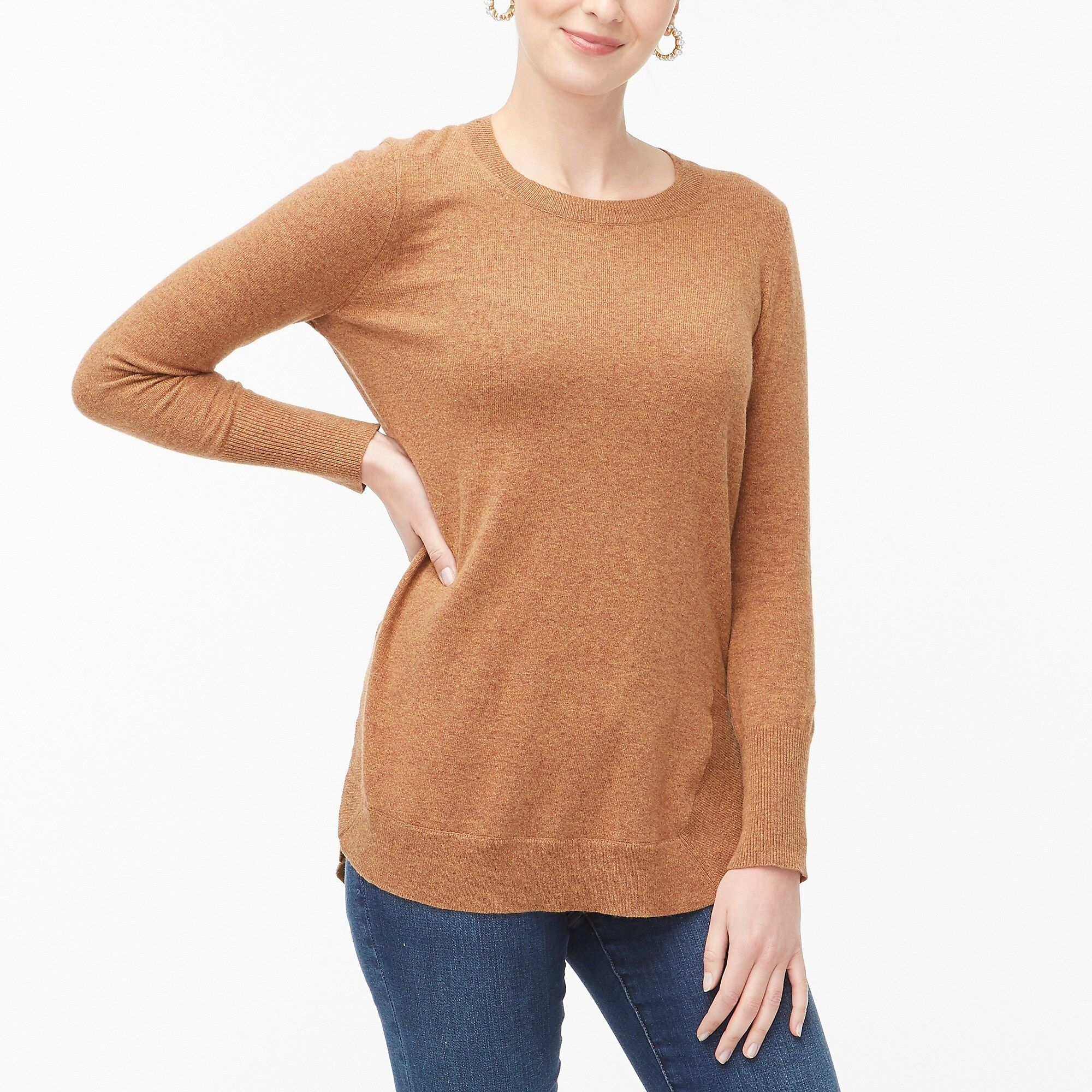 Wool-blend tunic sweater | J.Crew Factory
