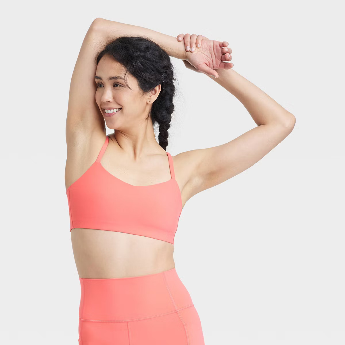 Women's Everyday Soft Light Support Strappy Sports Bra - All In Motion™ | Target