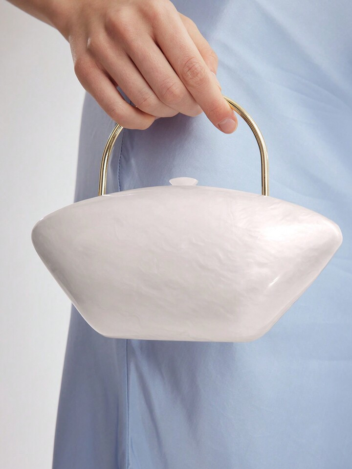 MOTF PREMIUM WOMEN'S RING CLUTCH BAG FOR EVENING PARTY | SHEIN