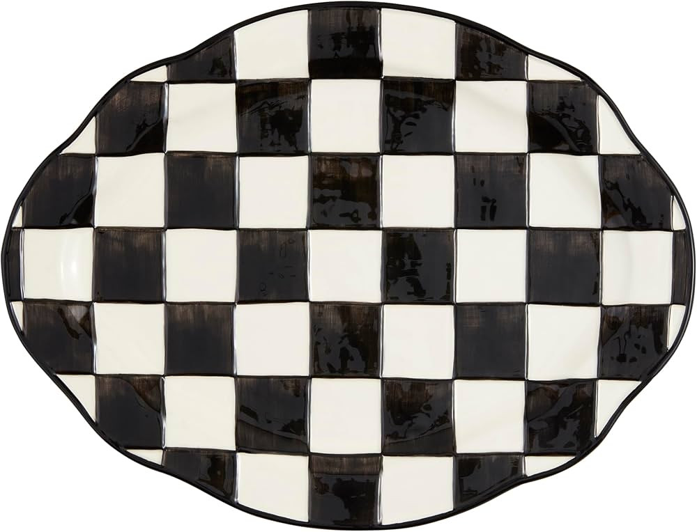 Mud Pie Checkered 13" x 17" Platter | Amazon (US)
