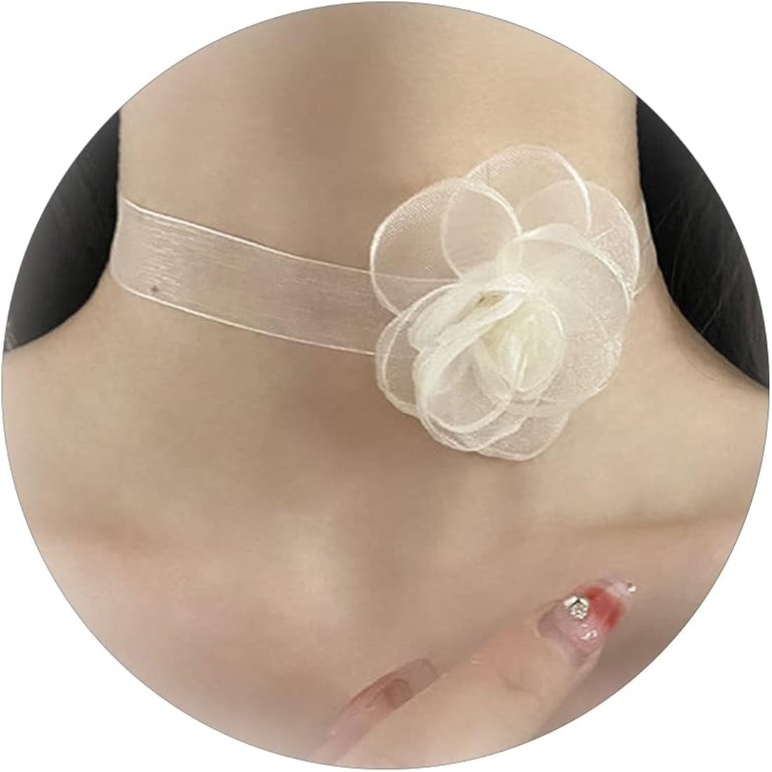 Flower Choker White Necklace for Women Bride Wedding Choker Bride Gifts Summer Choker Necklaces | Amazon (CA)