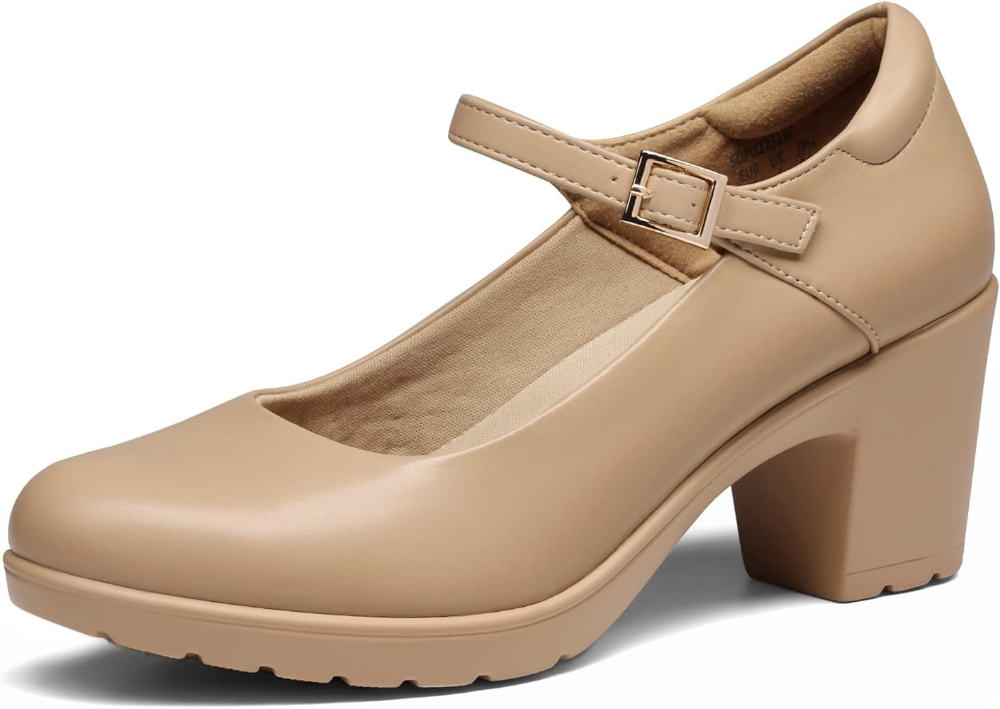 DREAM PAIRS Women's Chunky Low Block Heels Mary Jane Closed Toe Work Pumps Comfortable Round Toe ... | Amazon (US)