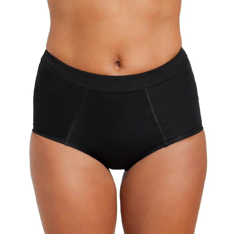 The Period Company. Microfiber Boyshort, Period Underwear for Medium Flows, Black, 2XL | Walmart (US)