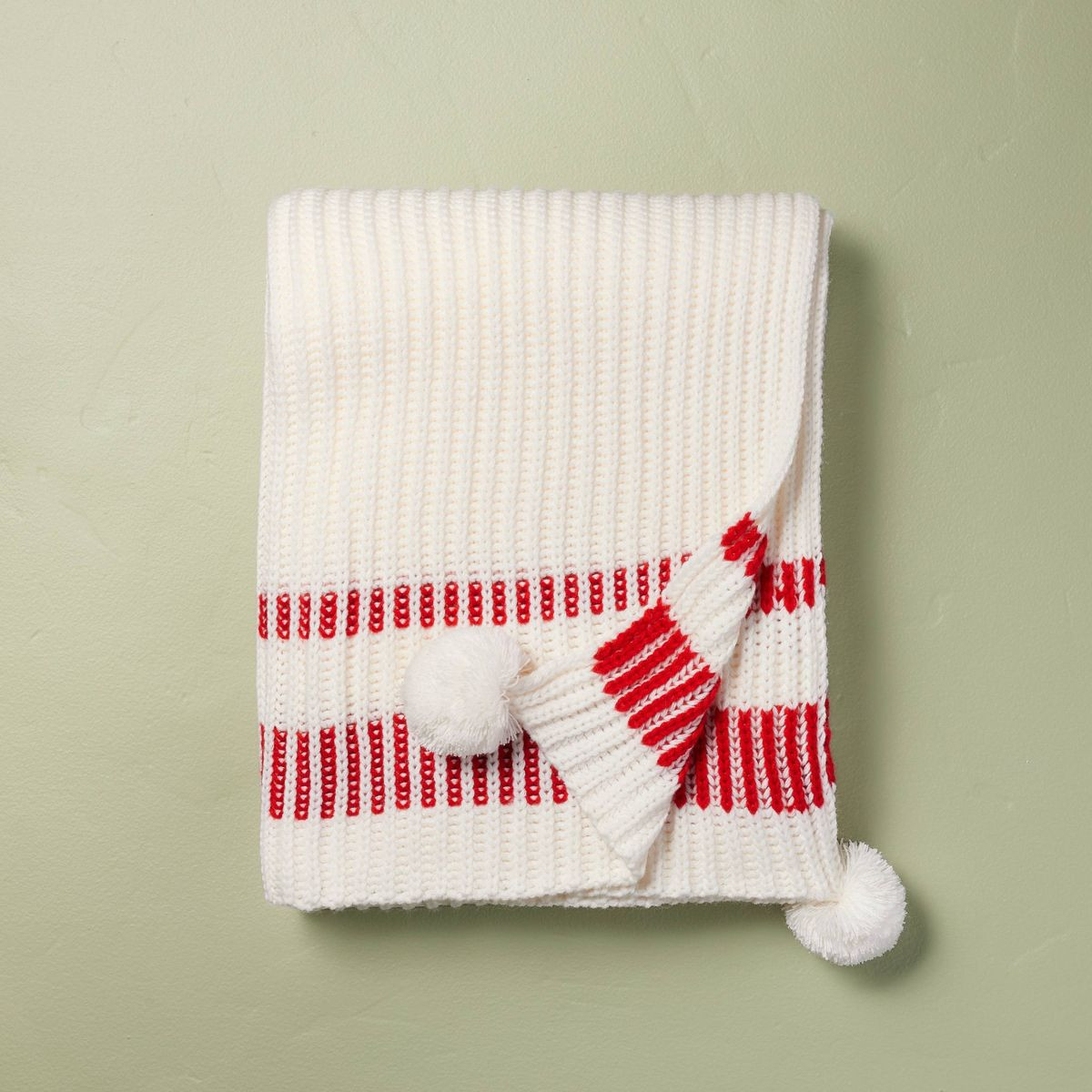 Border Stripe Rib Knit Throw Blanket - Hearth & Hand™ with Magnolia | Target