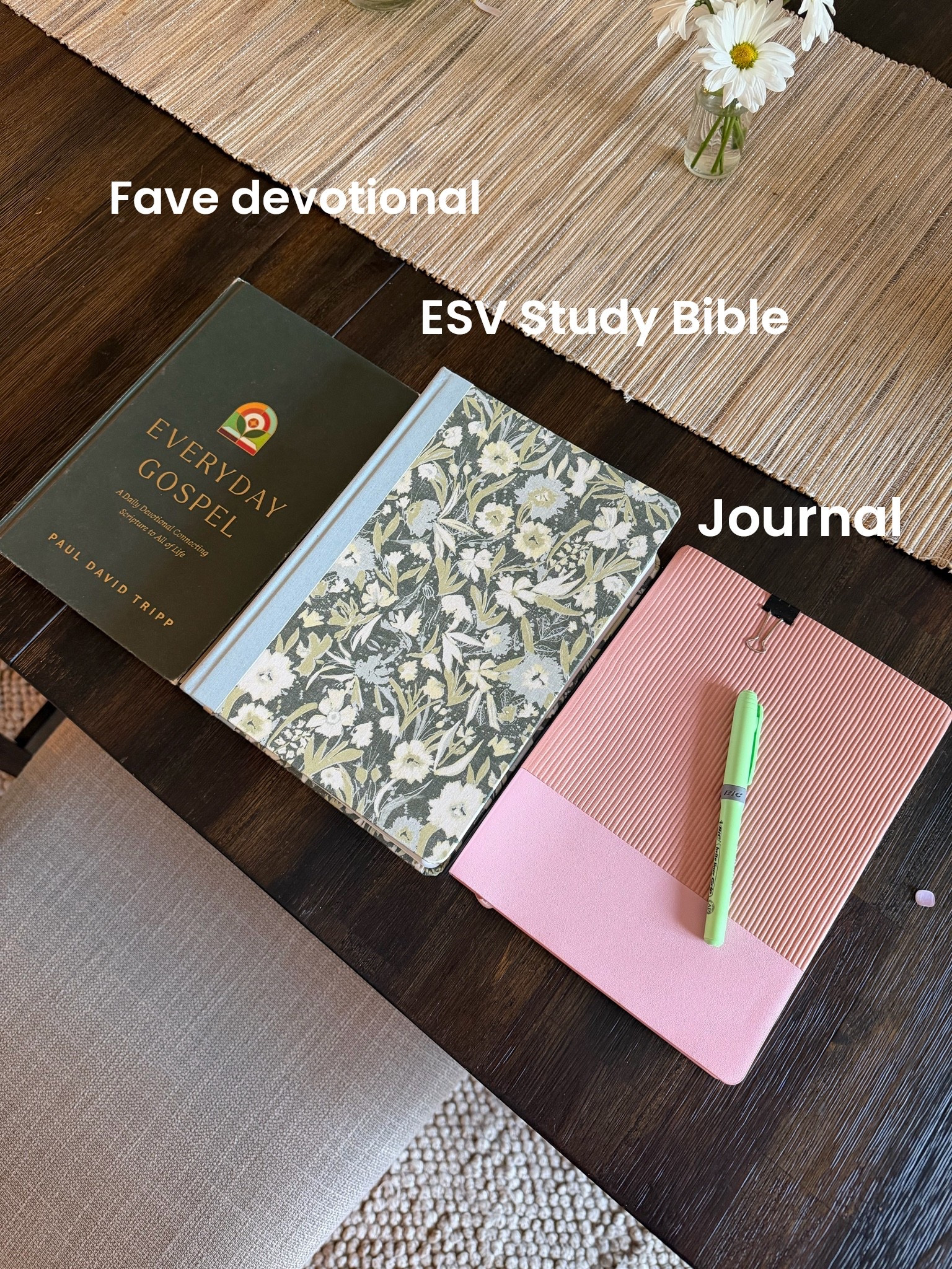 My current quiet time favorites. I just got this beautiful bible and I love it so much! This devotional is so good.

#LTKmorningroutine #LTKdayinmylife #LTKselfcare
