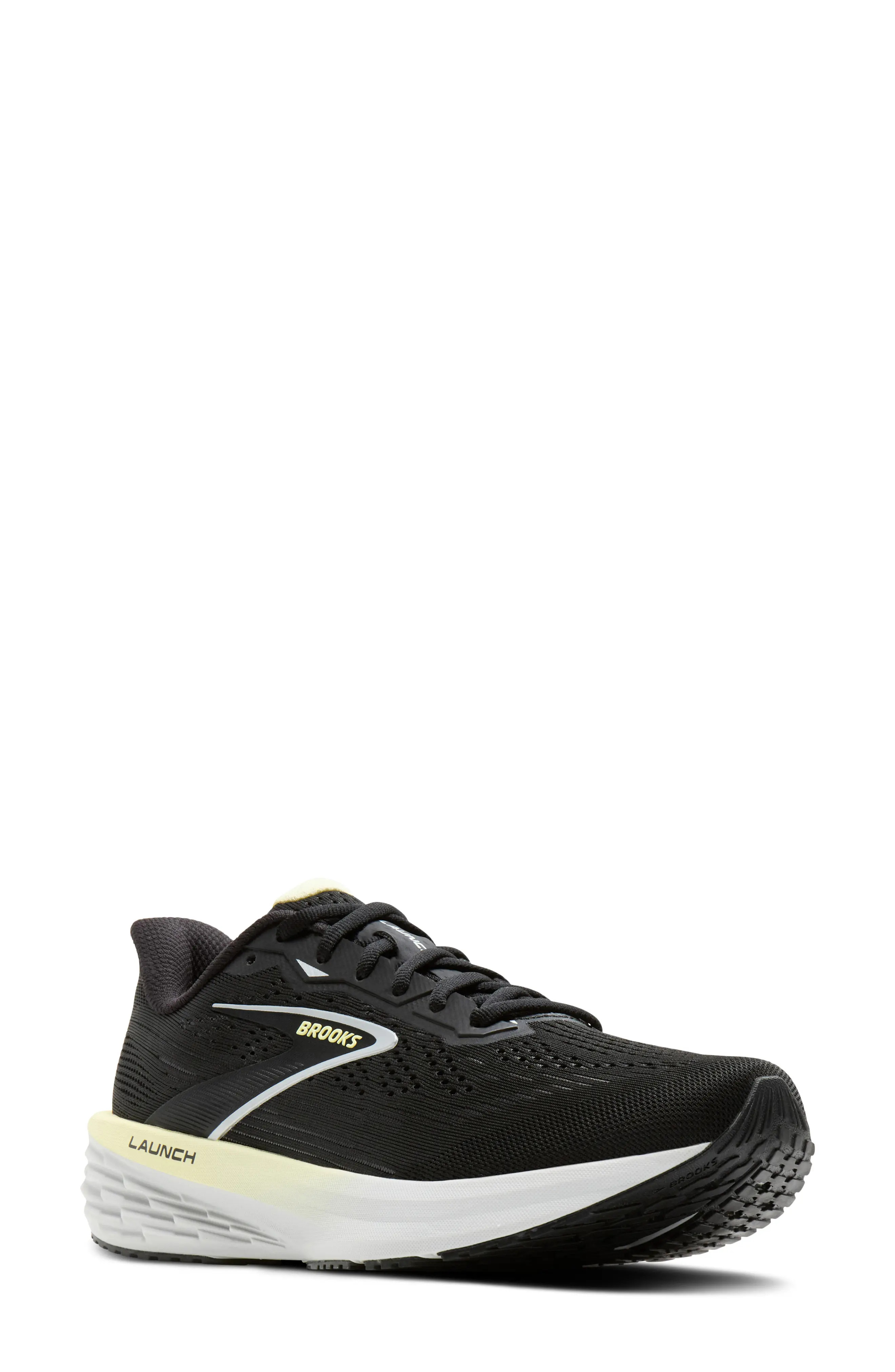 Brooks Launch 12 Running Sneaker in Black/luminary/oyster at Nordstrom, Size 7.5 | Nordstrom