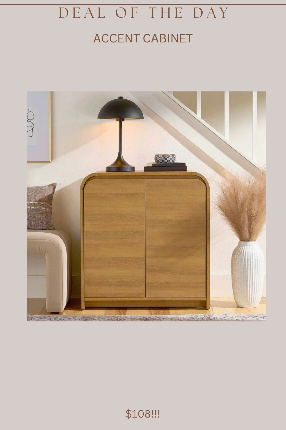 Brand new Walmart item!!!!!!!! $108 accent cabinet! Only has 5⭐️ reviews so far! Would work as an accent cabinet, bar cabinet, nightstand, etc! Gorgeous & great priced versatile piece!!! 

#LTKSaleAlert #LTKHome #LTKStyleTip