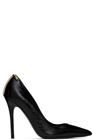 Black Logo Heels | SSENSE
