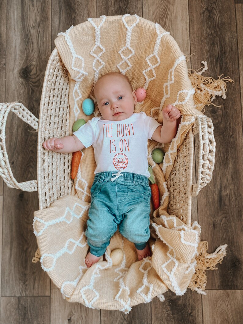 The Hunt is On, Bodysuit, Toddler Tee, Easter Egg Hunt, Easter Outfit, Baby Outfits, Baby Clothes... | Etsy (US)