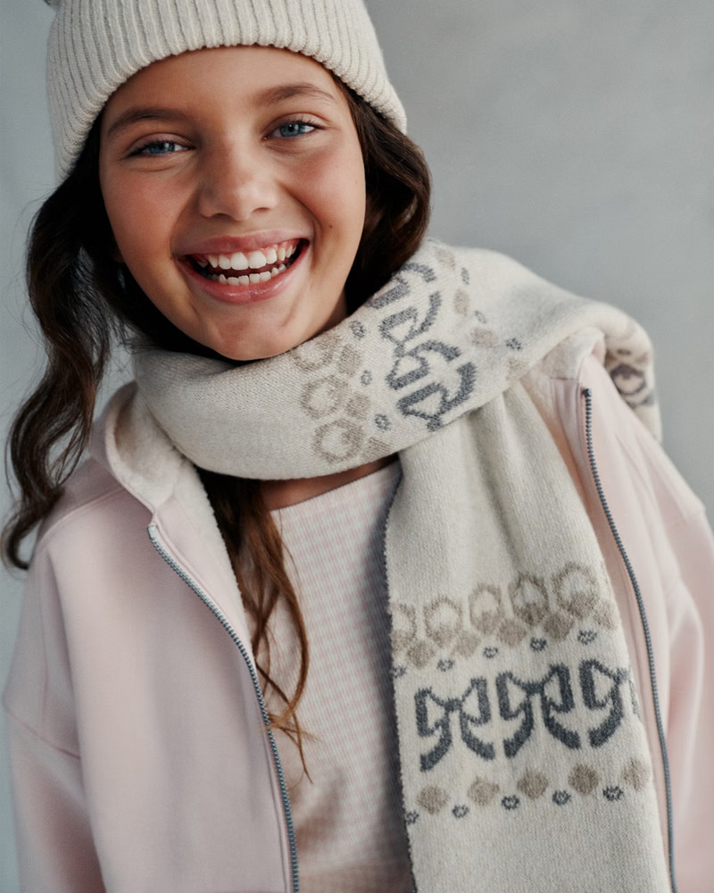 girls logo scarf | girls | Abercrombie.com | Abercrombie & Fitch (US)