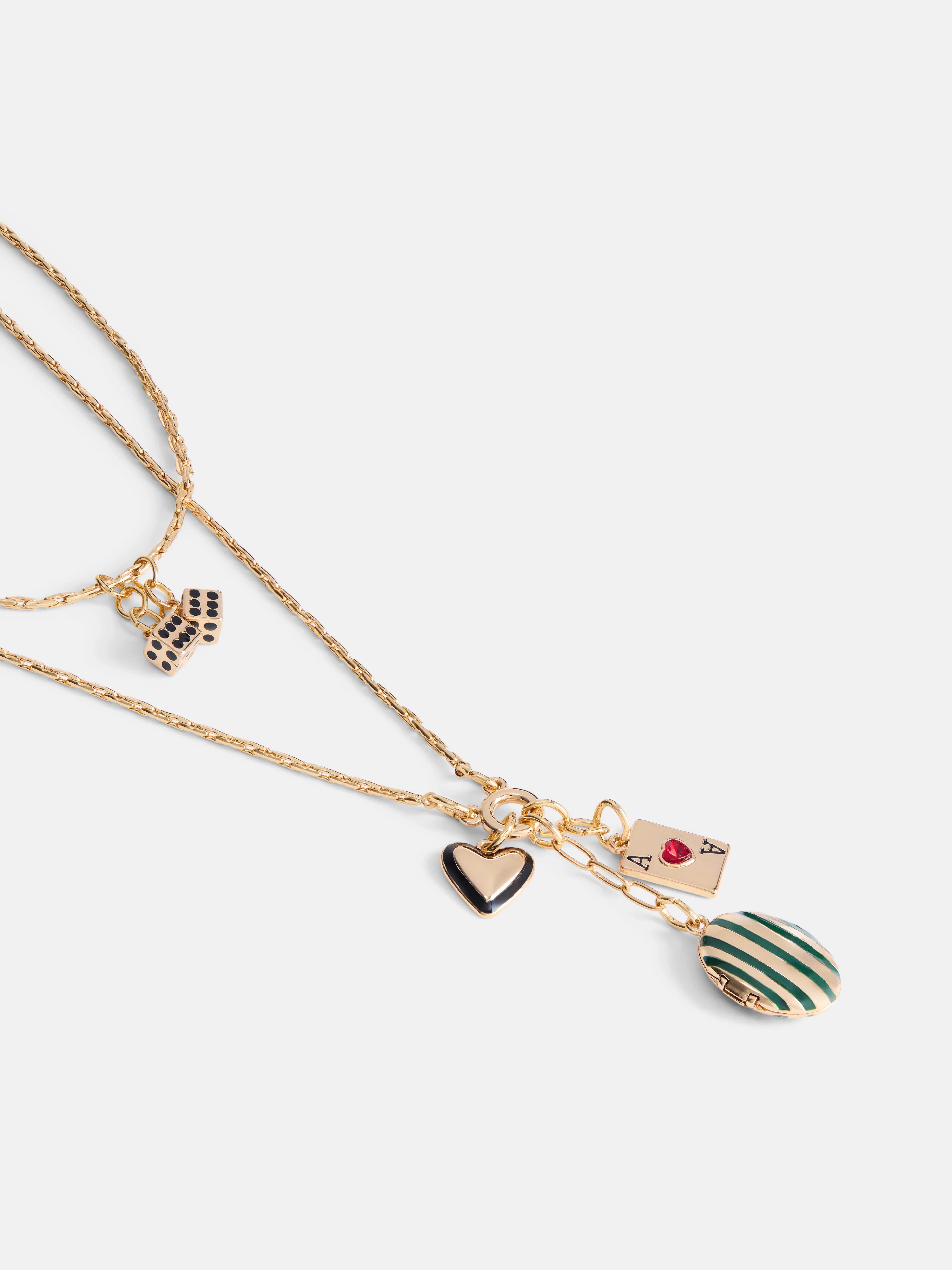 Free Assembly Women s Layered Locket Charm Necklace | Walmart (US)