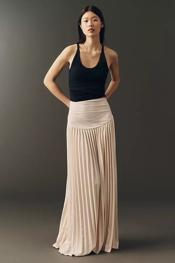 Field of Dreams Pleated Maxi Skirt | Anthropologie (US)