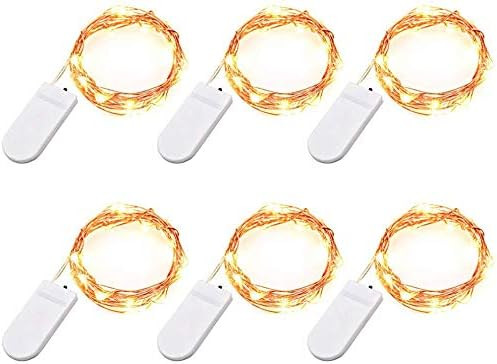 TingMiao Fairy Lights, 6 Pack Fairy Lights Battery Operated 7.2 ft 20 LED Mini String Lights Wate... | Amazon (US)