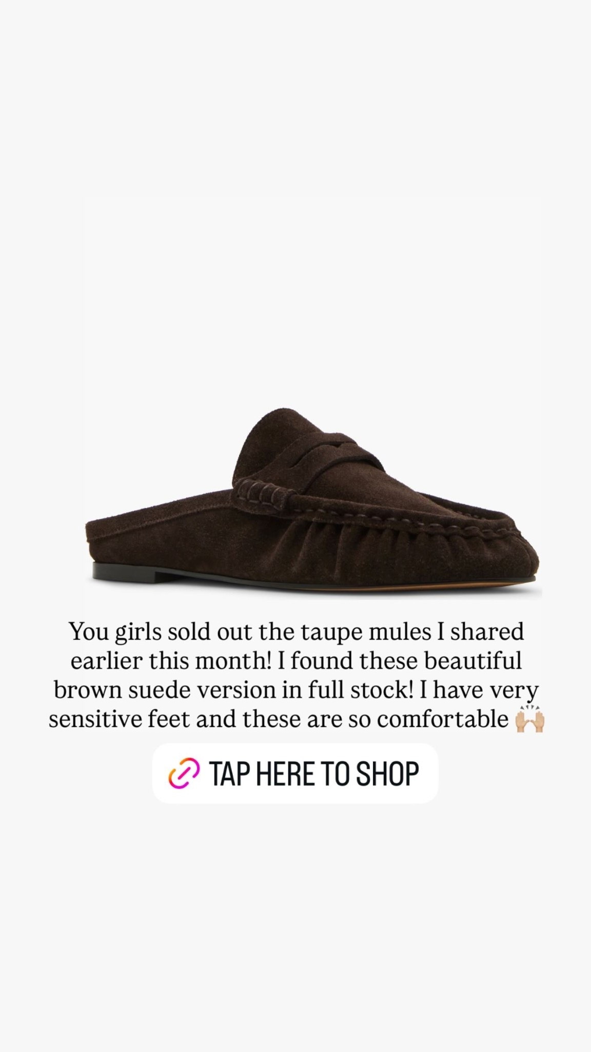 You girls sold out the taupe mules I shared earlier this month! I found these beautiful brown suede version in full stock! I have very sensitive teet and these are so comtortable🙌🏼

#LTKootd #LTKgrwm #LTKSeasonal