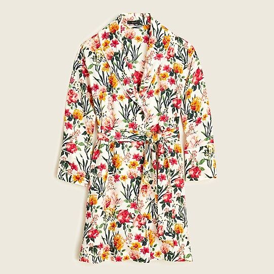 Easy-luxe eco robe in winter garden floral | J.Crew US