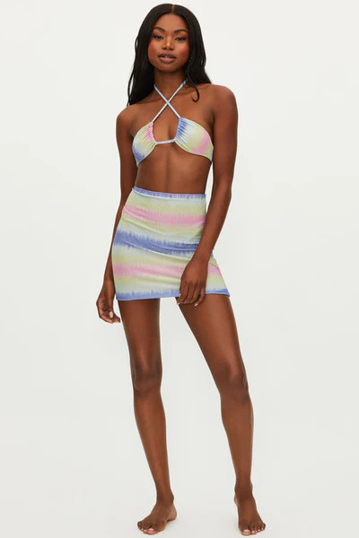 Cassie Skirt Cotton Candy Ombre Shine | Beach Riot