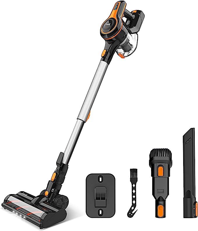 Cordless Vacuum Cleaner, 23Kpa Strong Suction Stick Vacuum with 45min Max Long Runtime Detachable... | Amazon (US)