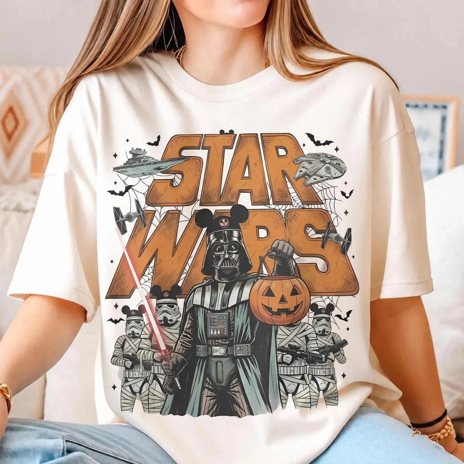 Star Wars Halloween Shirt, Darth Vader Pumpkin Disney Tee, Spooky Galaxy Halloween Shirt, Family ... | Etsy (Global)