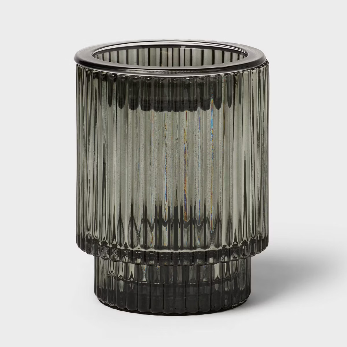 Smoked Ribbed Glass Warmer - Threshold™ | Target