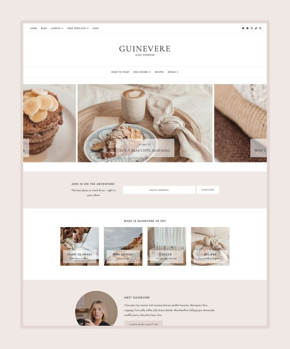 UPDATED! Guinevere WordPress Theme | Etsy (US)