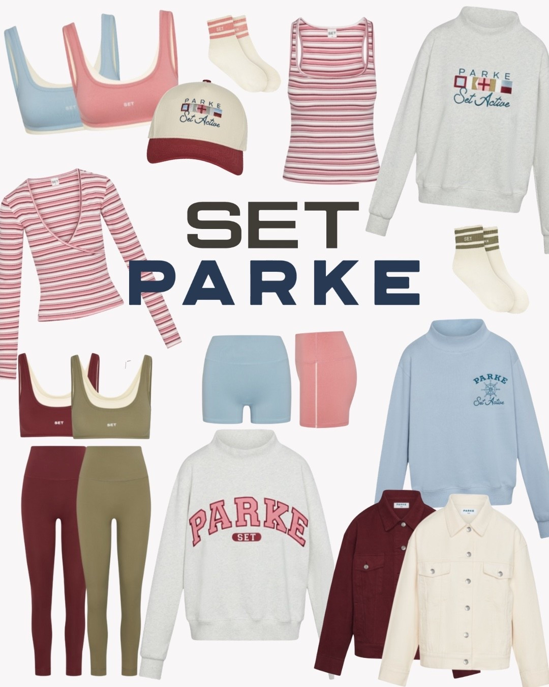 Set Active x Parke limited edition collection! ✨
(I can only link 30 items so here are my faves!)
 #setactive #setxparke #parke #workoutclothes #activewear #athleisure #coastal #sweatshirt #pilates #yoga #gym 

#LTKActive #LTKSeasonal #LTKStyleTip