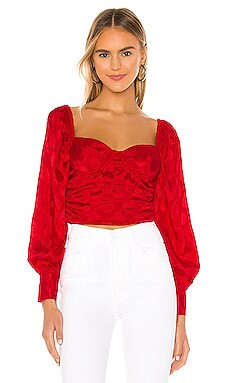 MAJORELLE Emily Top in Red from Revolve.com | Revolve Clothing (Global)