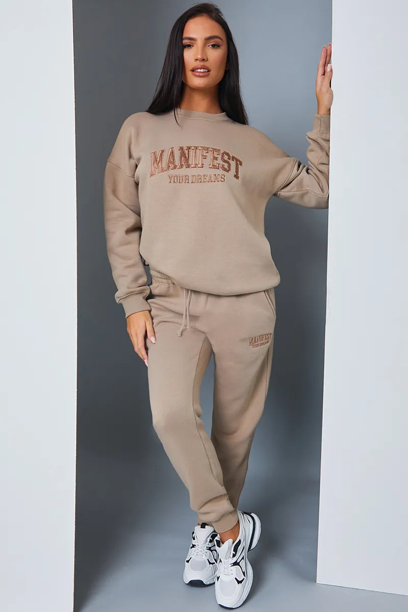 'Manifest Your Dreams' Slogan Sweater | In The Style (UK)
