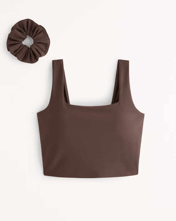 YPB sculptLUX Squareneck Slim Tank | Abercrombie & Fitch (US)