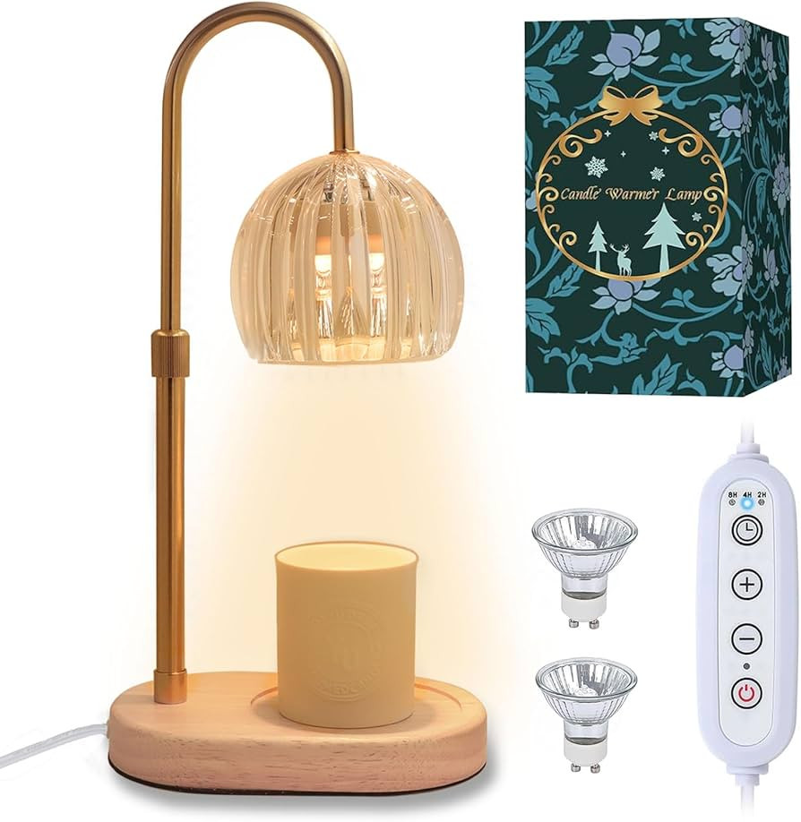 A.bigwhale Candle Warmer Lamp with Timer & Dimmer, Electric Candle Lamp Warmer for Bedroom Wax Me... | Amazon (US)