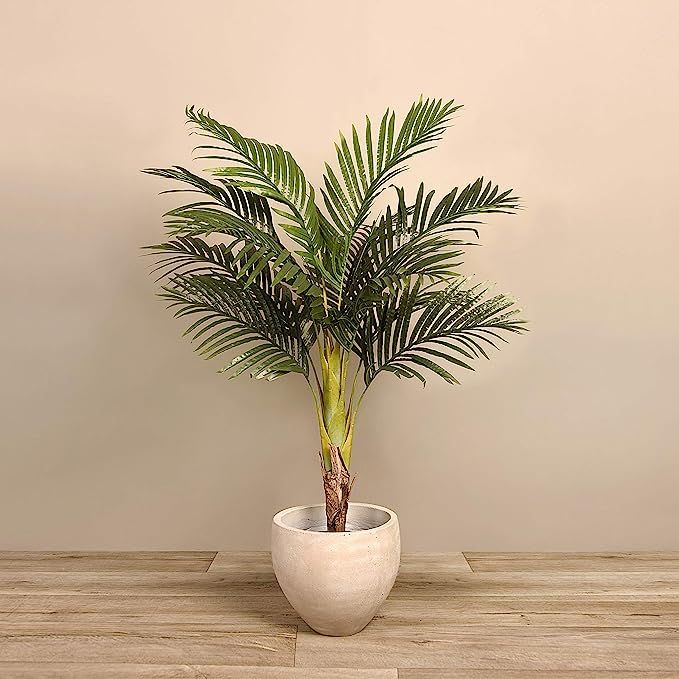 BLOOMR Potted Artificial Areca Palm Tree, Trendy Luxury Silk Fabric Green Decorative Indoor Faux ... | Amazon (US)