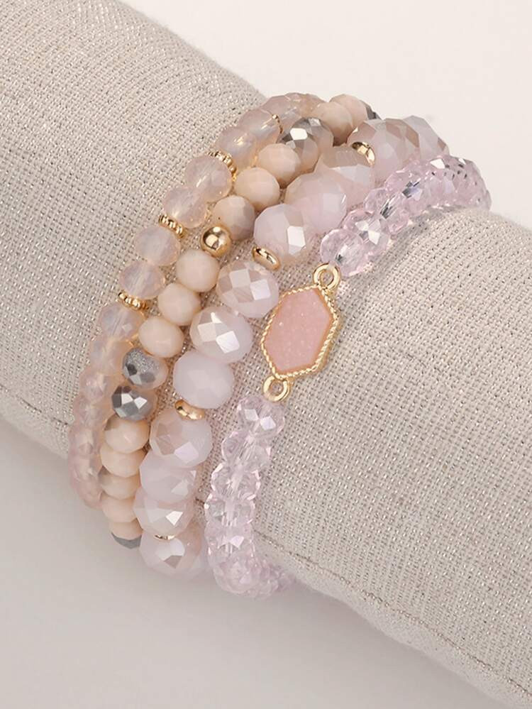 Geometric Decor Beaded Bracelet | SHEIN