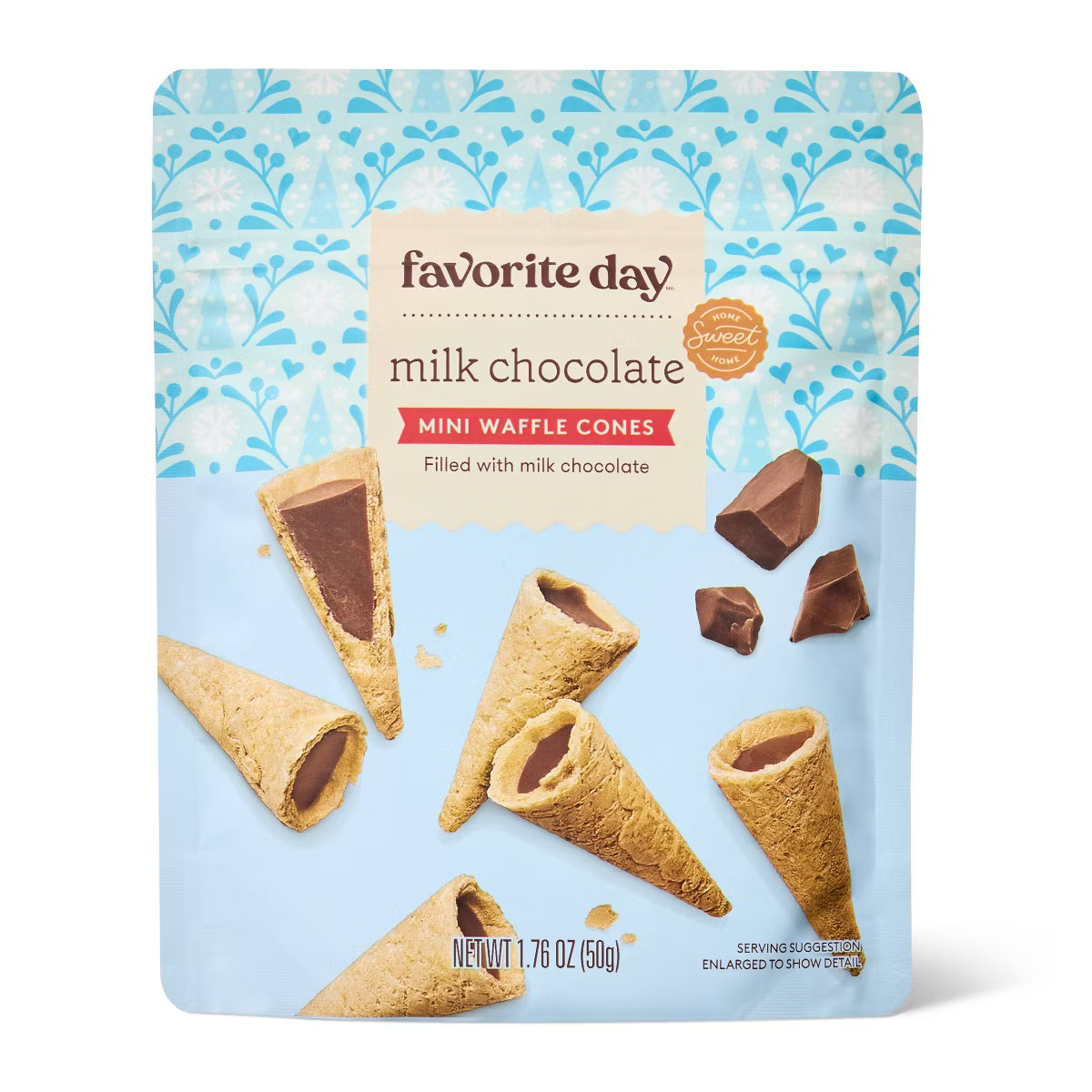Christmas Milk Chocolate Mini Waffle Cones Stocking Stuffer - 1.76oz - Favorite Day™ | Target