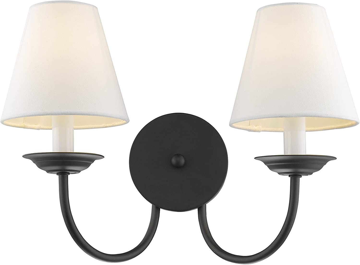 Livex Lighting 5272-04 Mendham 2-Light Wall Sconce, Black , White - - Amazon.com | Amazon (US)