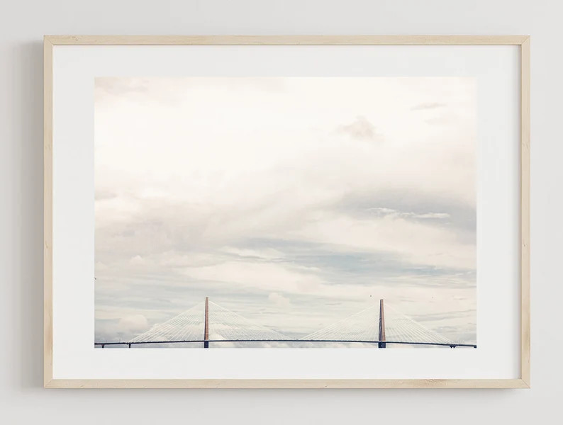 Charleston Photography, Cooper River Bridge, Charleston South Carolina Photo, Charleston Wall Art... | Etsy (US)