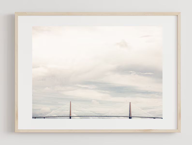 Charleston Photography, Cooper River Bridge, Charleston South Carolina Photo, Charleston Wall Art... | Etsy (US)